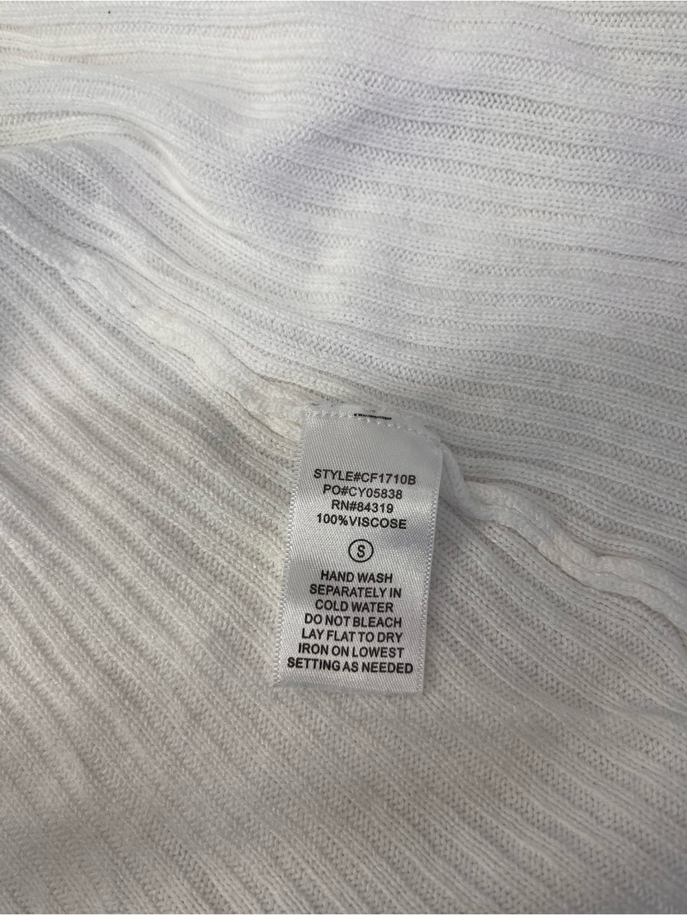 Cyrus White Open-Front Ribbed Cardigan - Picture 6 of 6